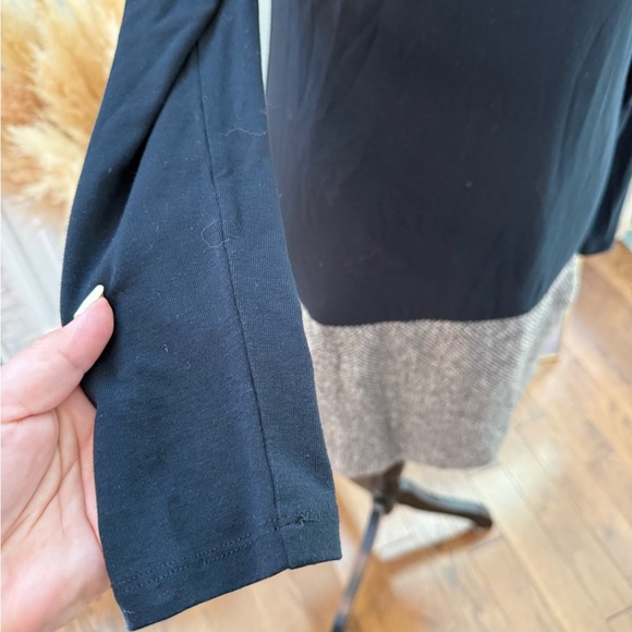 Theory Black Long Sleeve Women's Dress Viscose and Wool w pockets - Picture 2 of 11